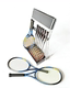 Badminton racket display rack, acrylic boutique metal rack, storage rack for home store, tennis racket display rack