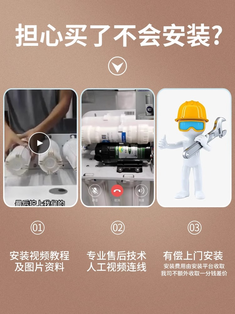 适配海尔净水器HRO2H58-3/4H66-3A/C/4H/6H66-3D反渗透RO膜滤芯-图2