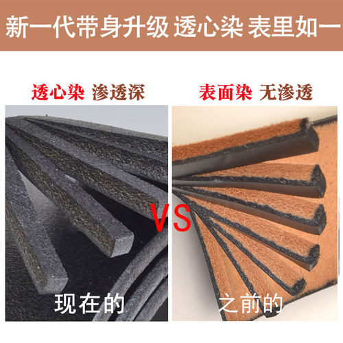 男士皮带头层牛皮不锈钢内穿平滑扣真皮裤带男裤腰带休闲手工腰带 - 图1