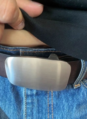皮带扣头不锈钢男款板式平滑