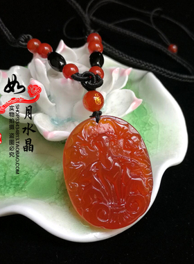 红玛瑙项坠献瑞三阳开泰生肖羊
