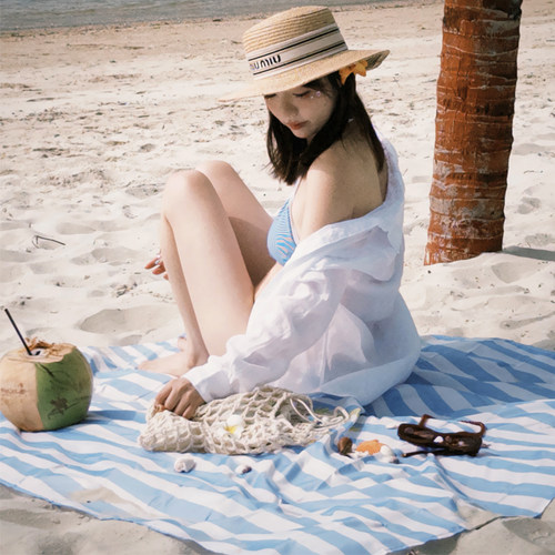 海边沙滩垫防水防沙迷你野餐布沙滩毯户外野餐垫沙滩布便携式野营 - 图2