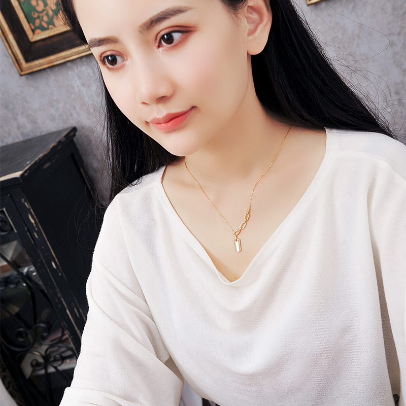 14K 1410951 金项链女正品新款气质时尚亮片锁骨链颈饰 爱之家 韩国 14K 1410951 金项链女正品新款气质时尚亮片锁骨链颈饰 爱之家 韩国