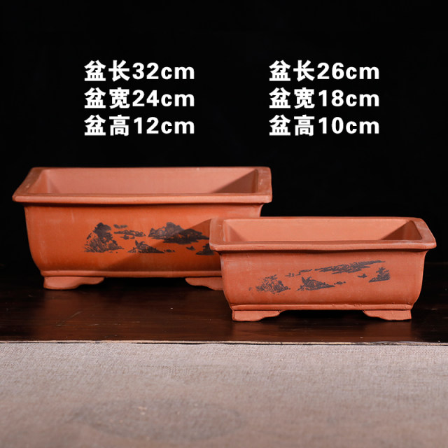 Purple sand simple rectangular flower pot manger for over 40