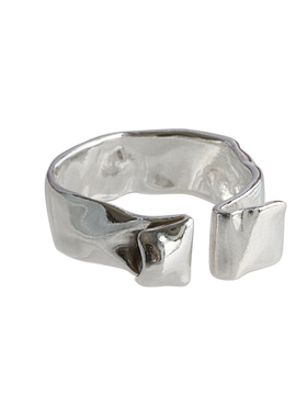 925银戒指开口独立设计原创水晶