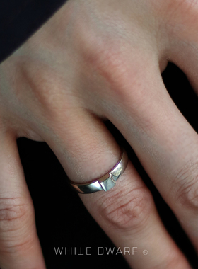 WHITEDWARF小方立体戒指925银