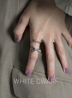 可调节戒指白矮星紫水晶原创女