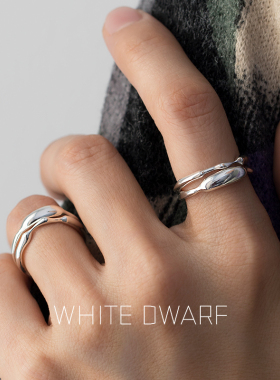 WHITEDWARF情侣925银戒指对戒