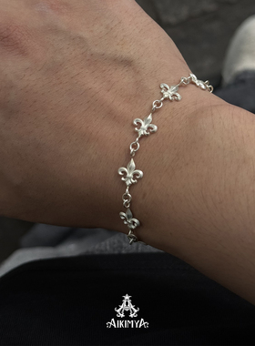 鸢尾花925纯银手链高级感