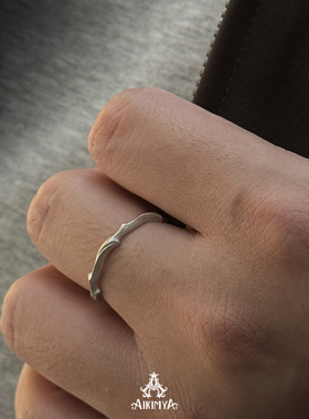 素圈925纯银戒指男女情侣对戒指