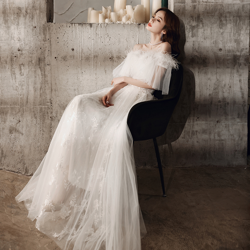 Evening dress, white elite summer skirt, feather stuffing, 2022 collection Evening dress, white elite summer skirt, feather stuffing, 2022 collection