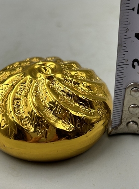 包邮 铜福字 圆馒头 家居工艺装饰摆件 蒸蒸日上 古玩杂项小摆件