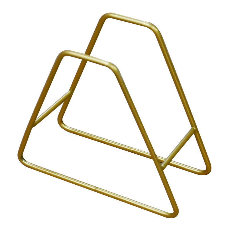 金色实心铁艺隔热垫收纳架餐桌垫架子创意锅垫家用白色圆形硅胶架-图3