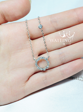 小姐纯银韩版学生森系锁骨链