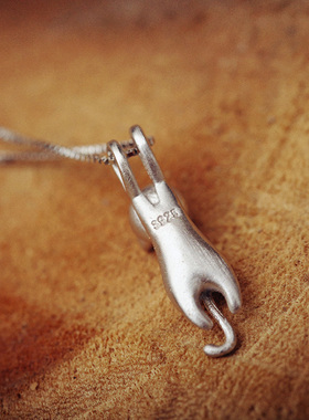 猫咪项链纯银银猫咪喵星人可爱