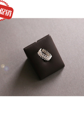 纯银日韩风镂空食指礼物饰品尾戒