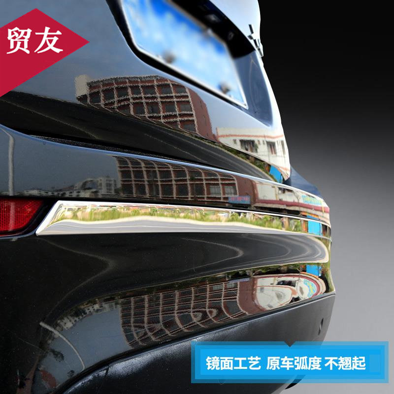 适用于宝马X5X6后杠装饰条 E70E71后备箱饰条后保险杠装饰亮条贴_虎窝淘