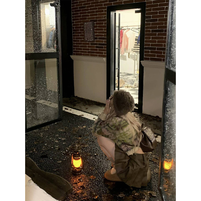 NECOYEP turtleneck zipper knit sweater jacket