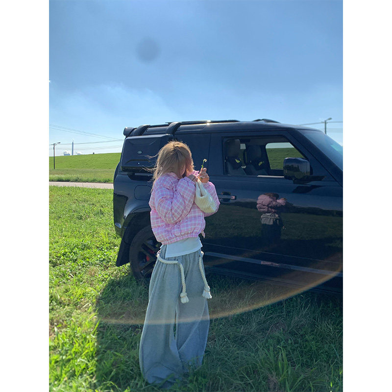 NECOYEP 2025早秋美式宽松粗绳直筒阔腿裤男女垂感宽松休闲卫裤,淘宝优惠券,粉丝福利购,淘宝优惠卷