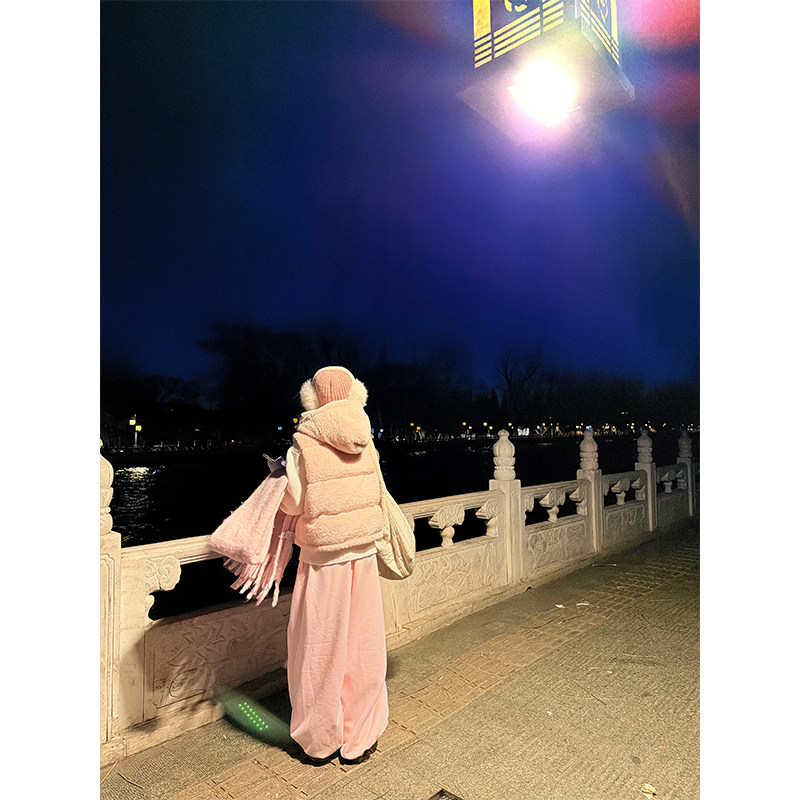 NECOYEP 美式毛茸连帽无袖棉马甲男女秋冬潮流百搭保暖叠穿外套,淘宝优惠券,粉丝福利购,淘宝优惠卷