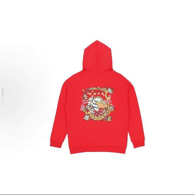 Lining/李宁 肖战同款日进斗金情侣款红色套头连帽卫衣 AWDS159-2,淘宝优惠券,粉丝福利购,淘宝优惠卷