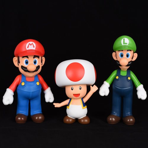 超级玛丽SuperMario马里奥周边玩具路易基耀西青龙蘑菇人摆件公仔-图3