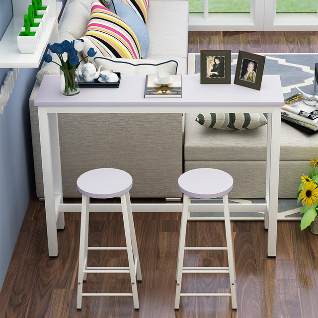 Simple table against wall bar table high table milk tea table