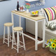 Simple table against wall bar table high table milk tea table