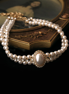 镶钻椭圆双层巴洛克珍珠