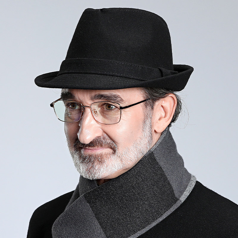 中老年人帽子男春秋羊毛呢爸爸男士保暖秋冬爵士帽老人帽爷爷礼帽,淘宝优惠券,粉丝福利购,淘宝优惠卷