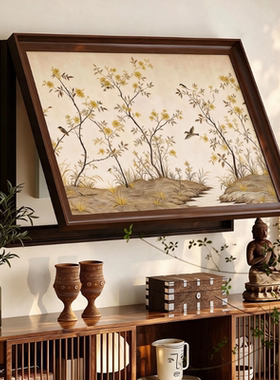 中古风电表箱装饰画电箱遮挡挂画