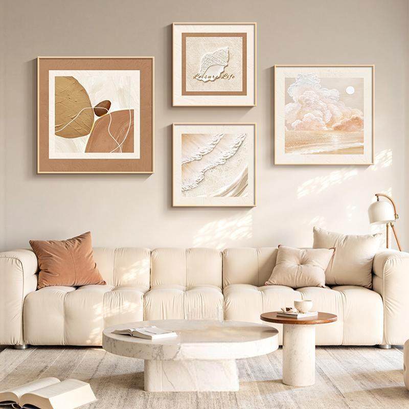 简约现代客厅沙发背景墙装饰画莫兰迪抽象艺术感挂画2025新款壁画,淘宝优惠券,粉丝福利购,淘宝优惠卷