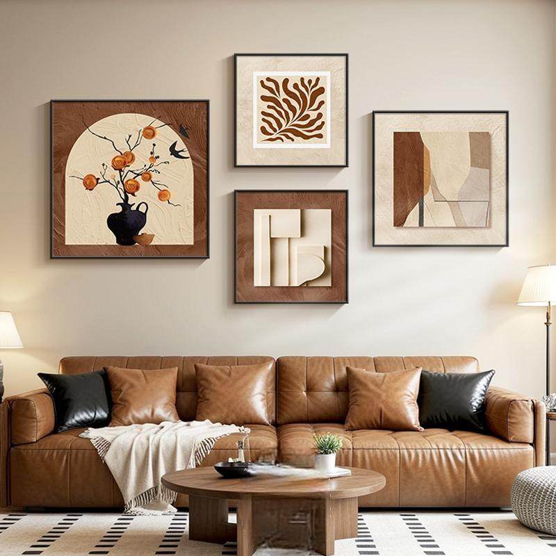 简约现代客厅沙发背景墙装饰画莫兰迪抽象艺术感挂画2025新款壁画,淘宝优惠券,粉丝福利购,淘宝优惠卷
