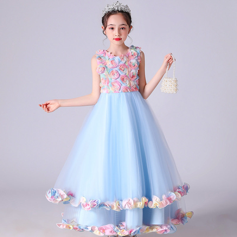 女童长裙春夏新款网纱蓬蓬公主裙 佐曼琳连衣裙