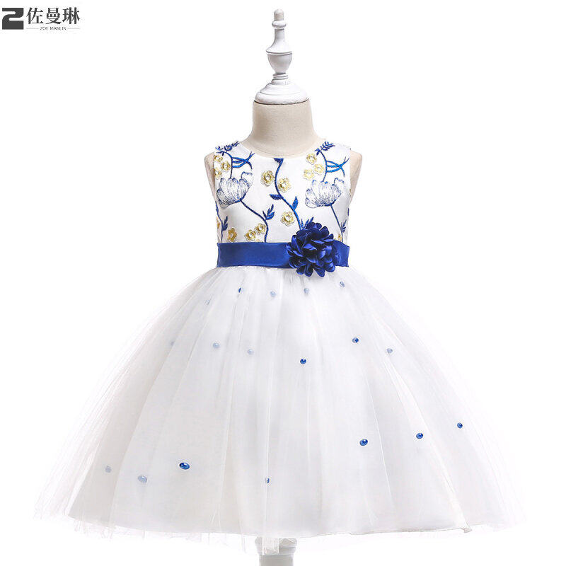 2021新款女童黄色无袖蓬蓬裙花童 佐曼琳连衣裙