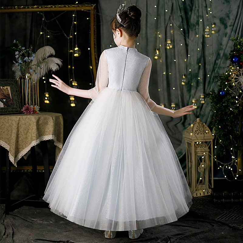 儿童公主裙女童蓬蓬纱花童演出服 佐曼琳连衣裙