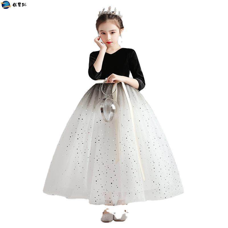 女童钢琴花童生日公主裙儿童演出服 佐曼琳连衣裙