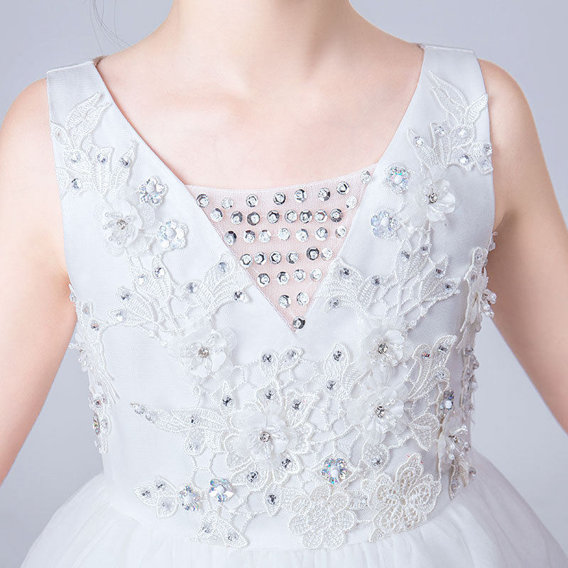 儿童公主裙新款花童主持人演出服 佐曼琳连衣裙