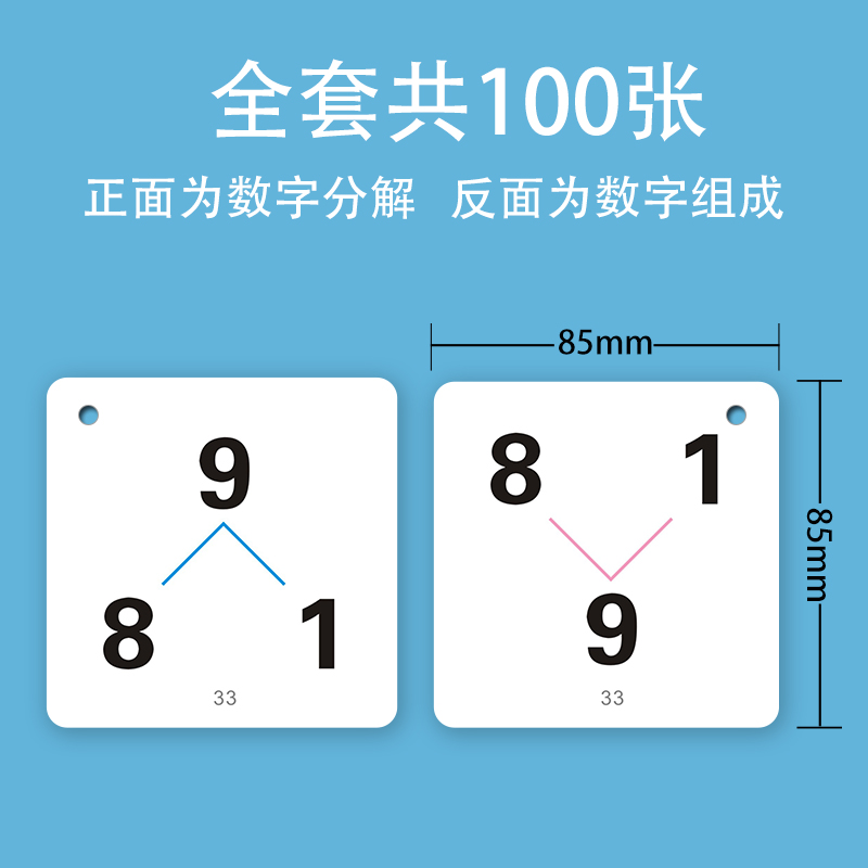 10以内数的组成与分解 小学生幼儿园一年级数学 多重练习口算卡片