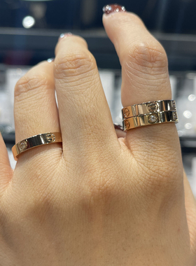 玫瑰金钛钢保色戒指玫