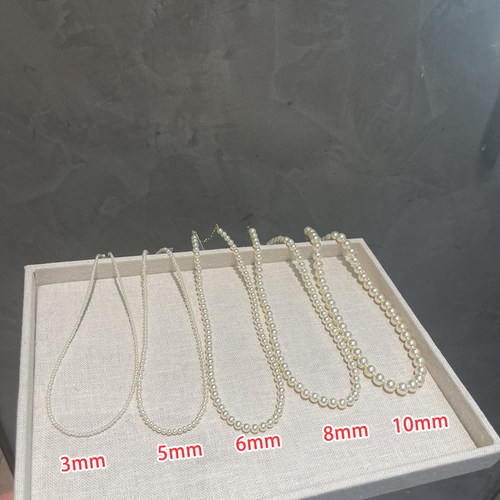 古丽古丽s925通体纯银简约百搭气质贝珠仿珍珠项链~长约39+6cm - 图0