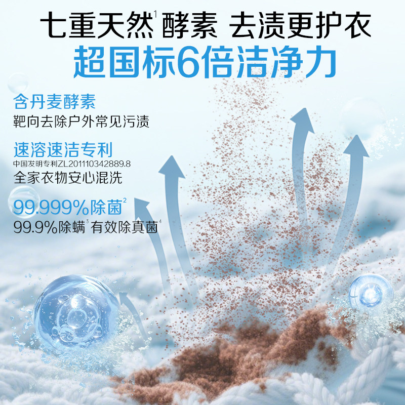 【新品】好爸爸洗衣粉活氧除菌除螨抑菌校服净家用强力去污顽渍净