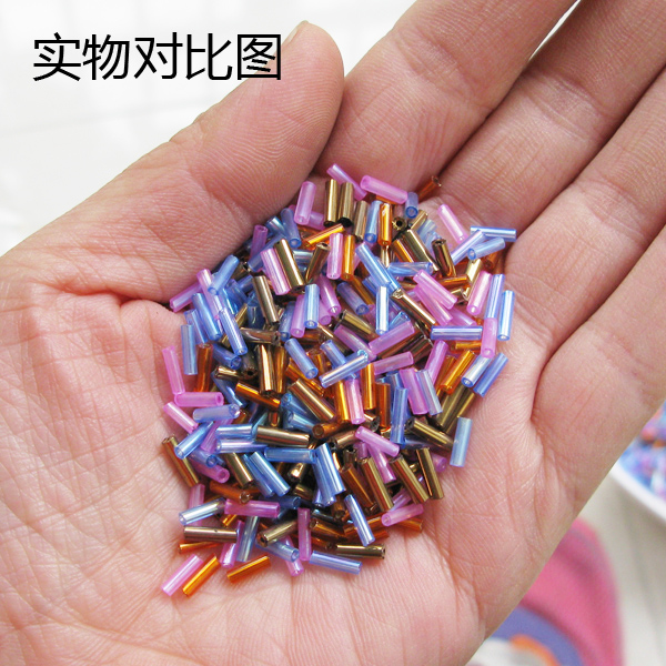 灌银管珠手缝串珠米珠材料 diy手工项链手链饰品辅料配件 2*6mm-图3