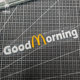 Suitable for all car body surfaces Good morning car rear window glass sticker Good morning English McDonald's electric car sticker