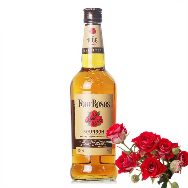 洋酒现货 FOUR ROSES WHISKY 美国四玫瑰波本威士忌1000ml 40度 - 图2