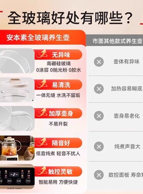 日本Apixintl安本素养生壶全玻璃家用小型办公室多功能烧水花茶壶