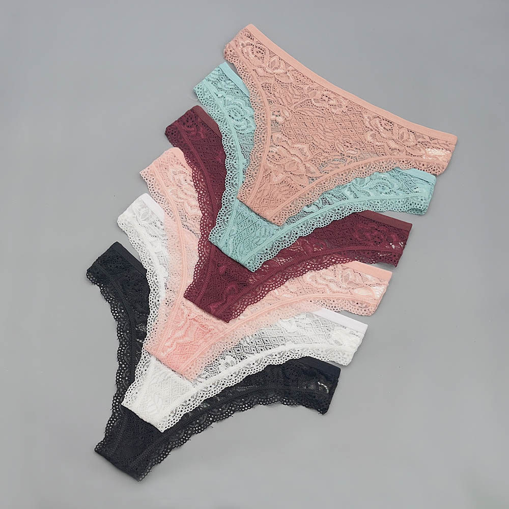 5条装性感蕾丝丁字裤女士低腰纯欲风棉裆内裤女新款t裤无痕,淘宝优惠券,粉丝福利购,淘宝优惠卷
