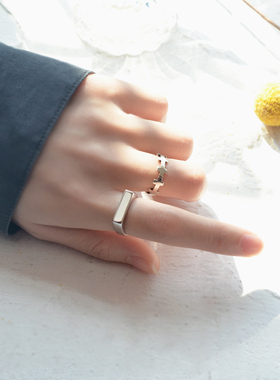 无怯极简设计师款纯银戒指冷淡