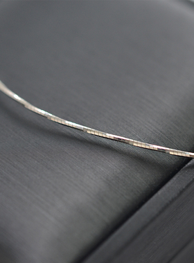 无怯s925纯银简约素链女超细短款