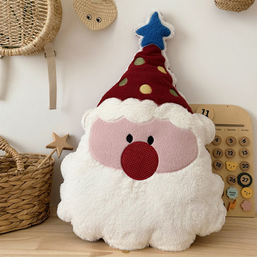 ins可爱仿羊绒圣诞树老人抱枕客厅沙发飘窗氛围感装饰靠枕靠垫 - 图2